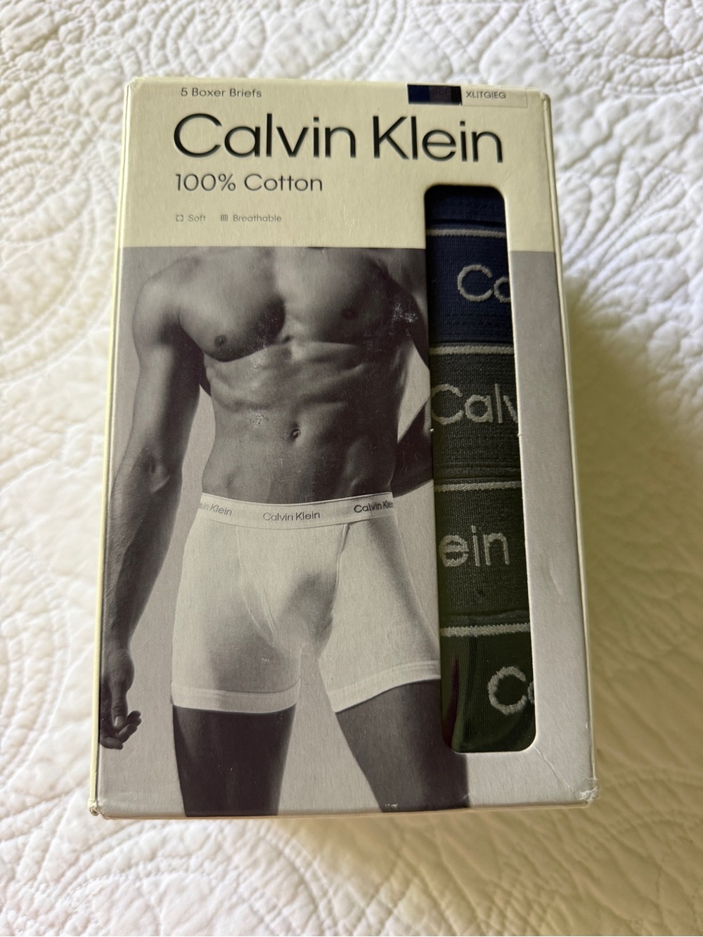Calvin Klein Men's Cotton 5 Boxer Briefs - Black NEW